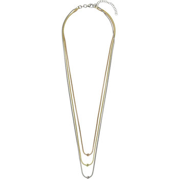 BREEZE Rhodium and Gold Plated Sterling Silver Necklace