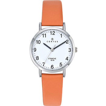 CERTUS Orange Leather Strap