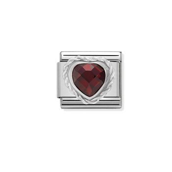 NOMINATION Link Heart made of Stainless Steel and Silver 925 with Zircon
