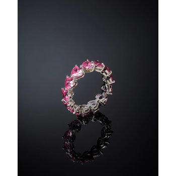 CHIARA FERRAGNI Infinity Love Rhodium Plated Ring with Zircons (No 10)