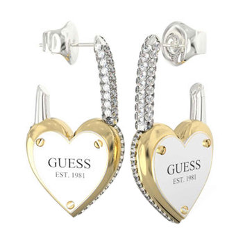 GUESS All You Need Is Love Stainless Steel Earrings with Zircons