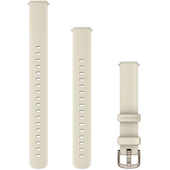 GARMIN Quick Release 14 mm Coconut silicone band with Cream Gold hardware