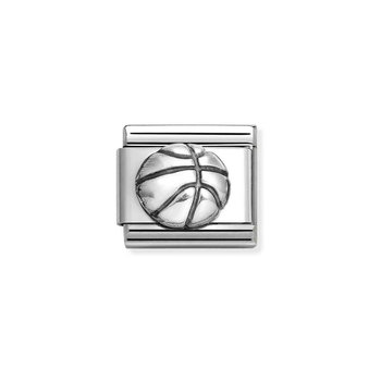 NOMINATION Link 'Basketball ball' made of Stainless Steel and Sterling Silver