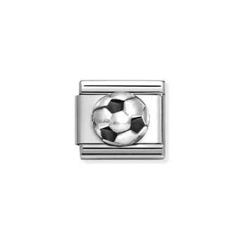 NOMINATION Link 'Soccer ball' made of Stainless Steel and Sterling Silver