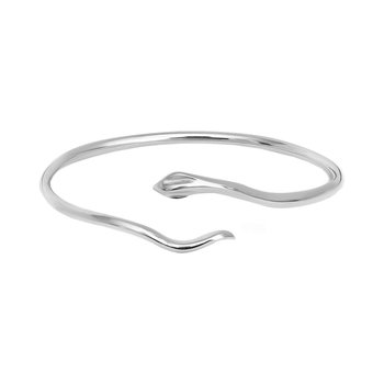 JCOU Snakecurl Rhodium Plated Sterling Silver Bracelet