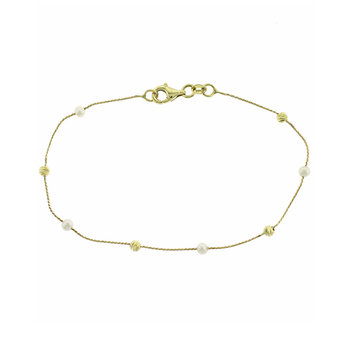 14ct Gold Bracelet with Pearl by SAVVIDIS