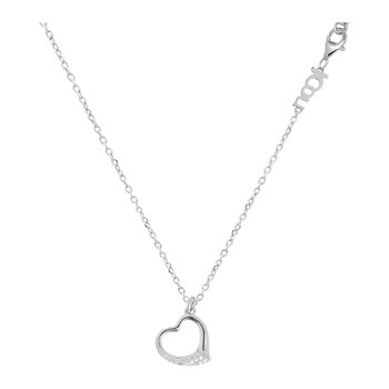 JCOU Wildheart Rhodium-Plated Sterling Silver Necklace with Zircons