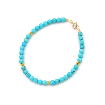 14ct Gold Bracelet with Turquoise 4.0 mm by SAVVIDIS