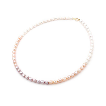 14ct Gold Necklace with Fresh Water Pearls 5.0 - 7.0 mm by SAVVIDIS