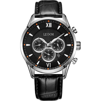 LEDOM Aviator Dual Time Black