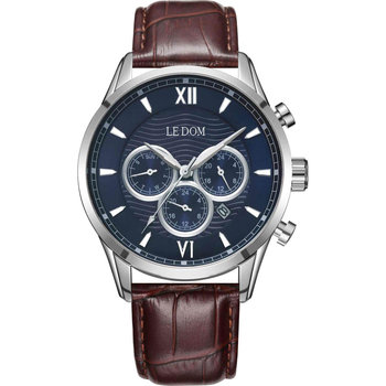 LEDOM Aviator Dual Time Brown