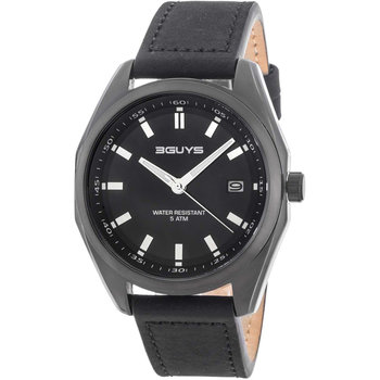 3GUYS Black Leather Strap