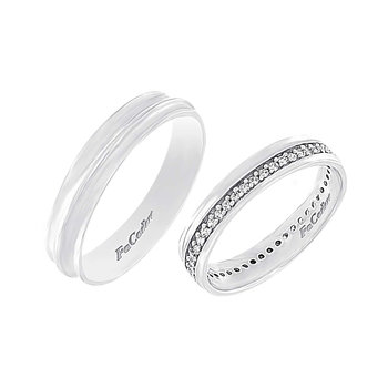 9ct White Gold Wedding Rings