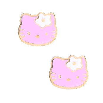 Παιδικά σκουλαρίκια της Ino&Ibo με Hello Kitty από επιχρυσωμένο ασήμι