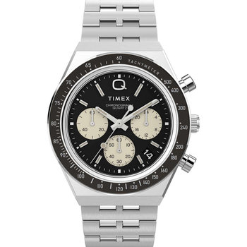 Q TIMEX Chronograph Silver