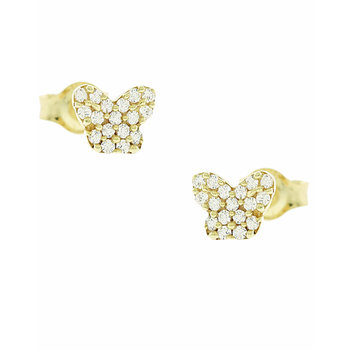 9ct Gold Earrings butterflies
