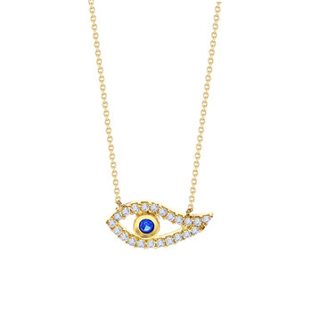 Evil eye Necklace in 14k Gold