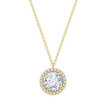 Necklace Halo 14ct Gold with