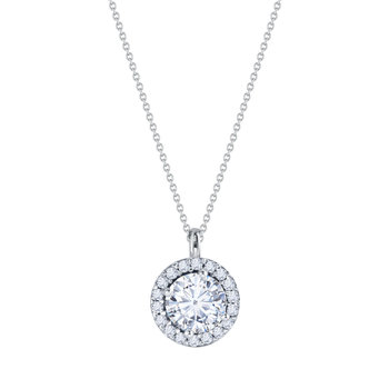 Necklace Halo 14ct White Gold