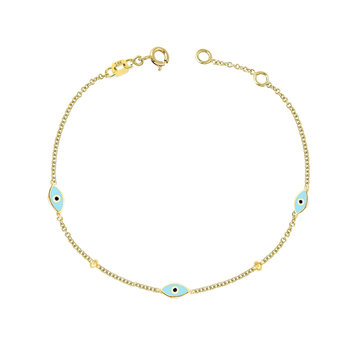 Bracelet 14ct Gold Eye with