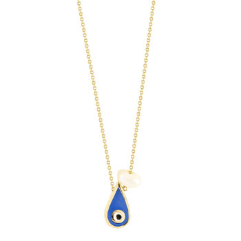 Necklace 14ct Gold Eye and