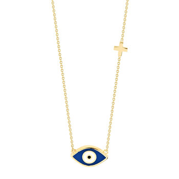 Necklace 14ct Gold Eye and