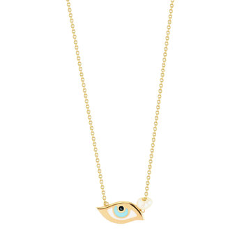 Necklace 14ct Gold Eye and