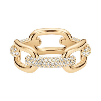 DANIEL WELLINGTON Crystal Link Stainless Steel Ring with Crystals (No 56)