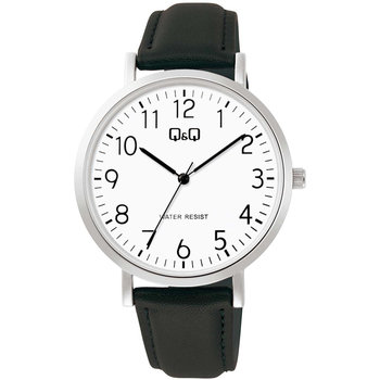 Q&Q Watch Black Leather Strap