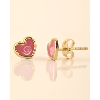 9ct Gold heart-shaped earrings by Ino&Ibo