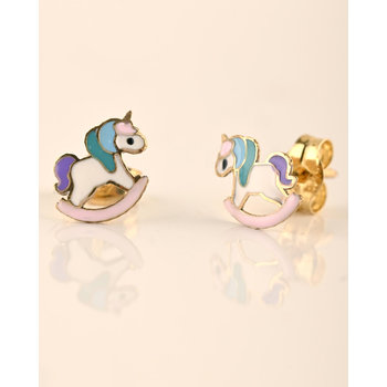 9ct Gold pony-shaped earrings by Ino&Ibo