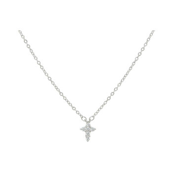 Κολιέ DOUKISSA NOMIKOU Little Cross Necklace Silver