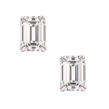 Εarrings ETHO MESSINA with Lab-Grown Diamond 1.07 ct Emerald Cut