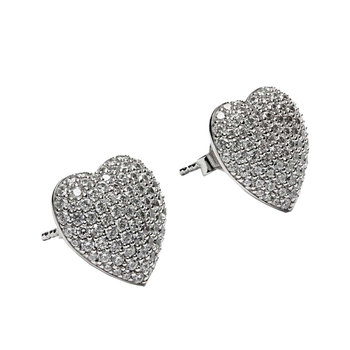 CHIARA FERRAGNI Silver Collection Earrings with Zircons