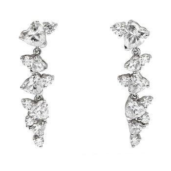 CHIARA FERRAGNI Silver Collection Earrings with Zircons