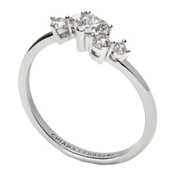 CHIARA FERRAGNI Silver Collection Ring with Zircons (No 12)