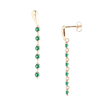 9K Gold Earrings with Zircons