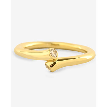 14K Gold Ring with Zircon by