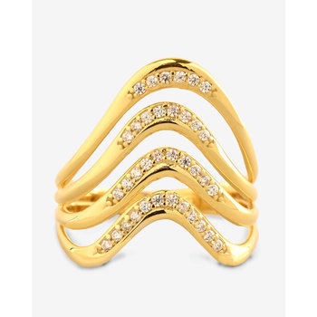 14K Gold Ring with Zircon by