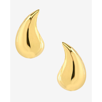 14K Gold Earrings Tear by