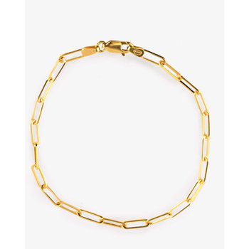 14K Gold Paperclip Bracelet