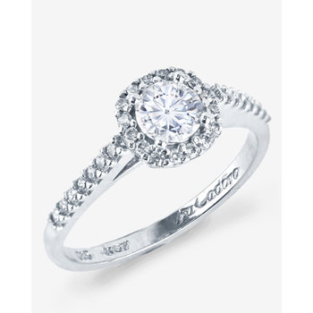 14K White Gold Ring Solitaire