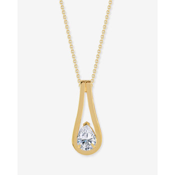 14K Gold Necklace with Zircon