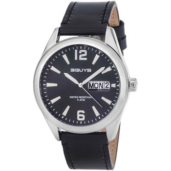 3GUYS Black Leather Strap