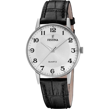 FESTINA Black Leather Strap