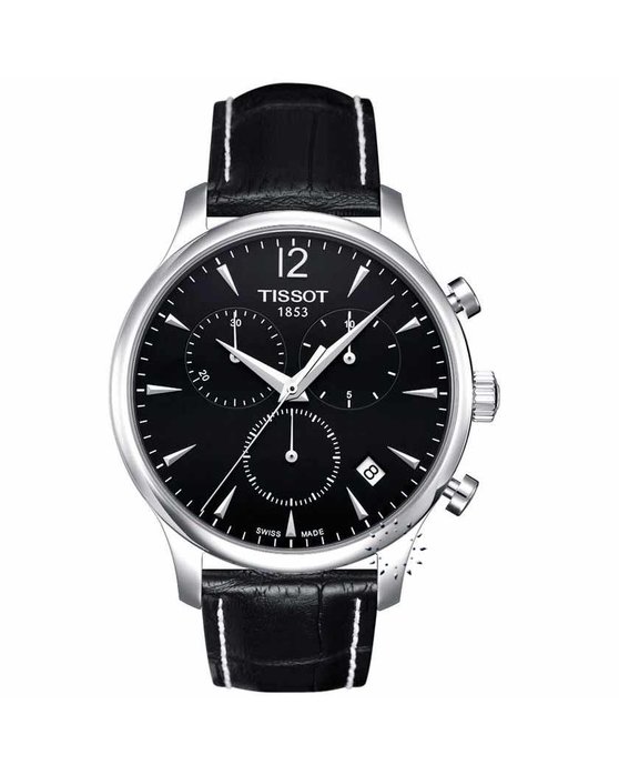 Tissot discount black leather