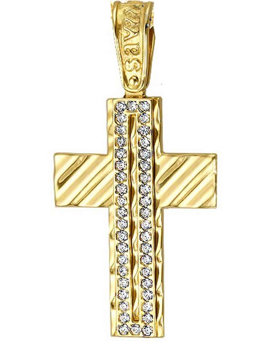 Βαπτιστικός σταυρός 14K Χρυσό με Ζιρκόν SAVVIDIS
