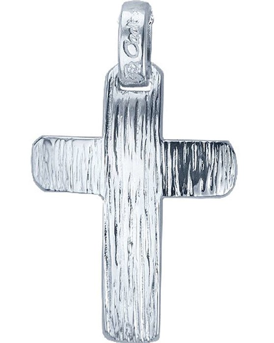 Βαπτιστικός σταυρός 14 Καράτια Λευκόχρυσο