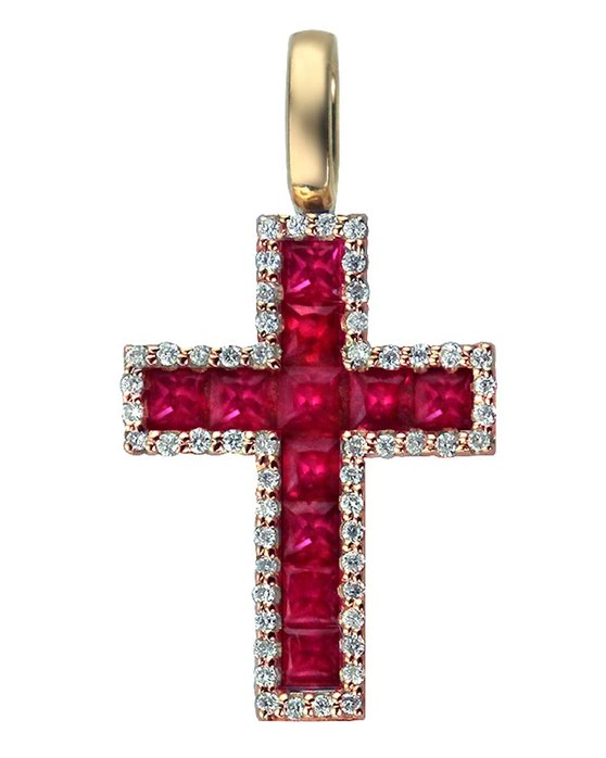 Cross 18ct Rosegold with Diamonds