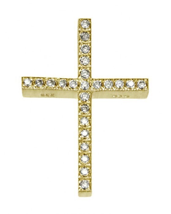 Βαπτιστικός σταυρός 14Κ Χρυσό με Ζιρκόν TRIANTOS